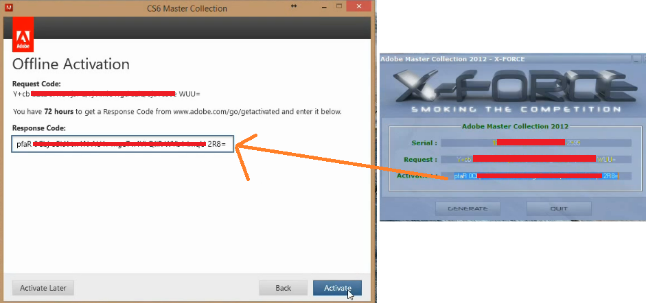 xforce adobe cs6 keygen invalid request code
